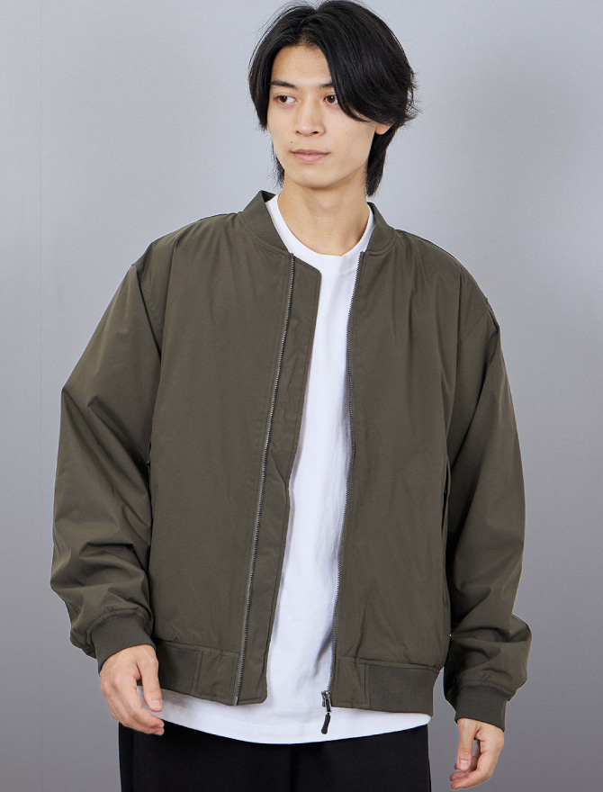 NAVY シャットアウター裏シャギーリブジャケット