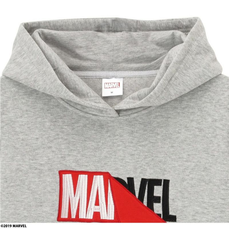 Marvel マーベル 裏起毛ボックス変形ロゴパーカー 94 68 レディース Marvel マーベル 裏起毛ボックス変形ロゴパーカー 94 68 レディース
