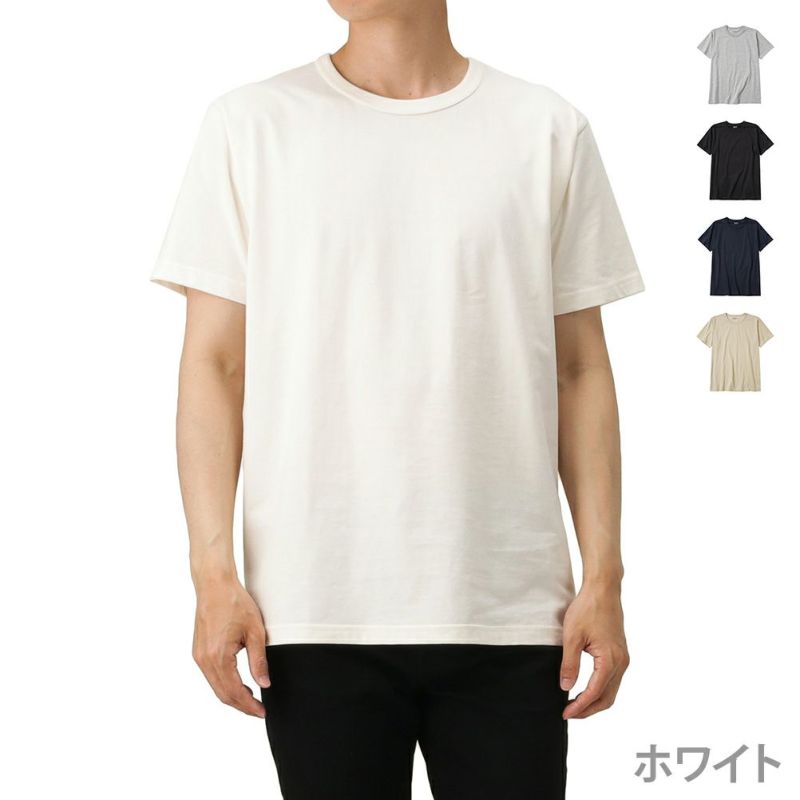 Navy ネイビー コットン天竺tシャツ Mh ss メンズ