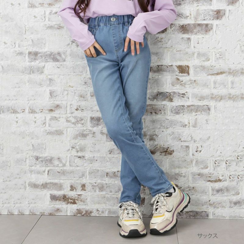 NAVY ストレッチデニムスキニーパンツ キッズ商品画像-1