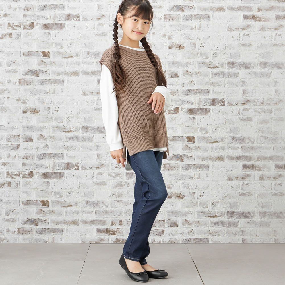 NAVY  デニム切替ロングパンツ キッズ