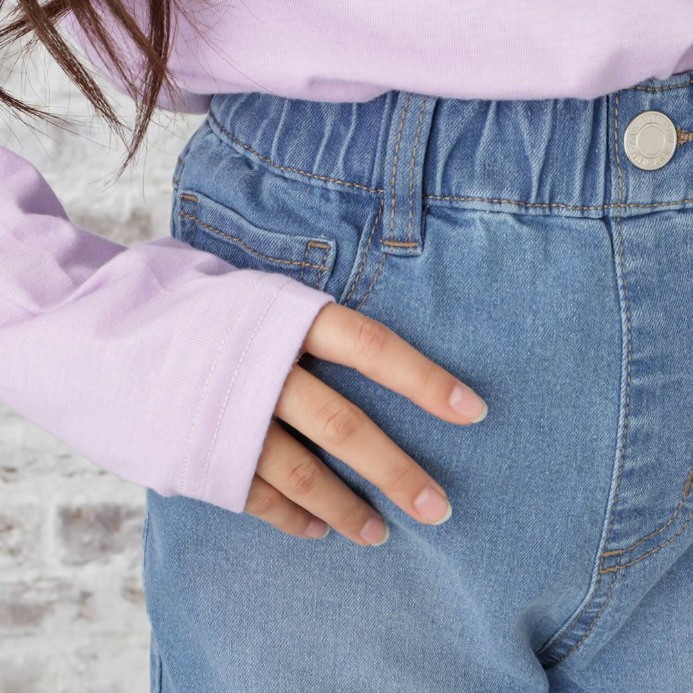 NAVY  デニム切替ロングパンツ キッズ