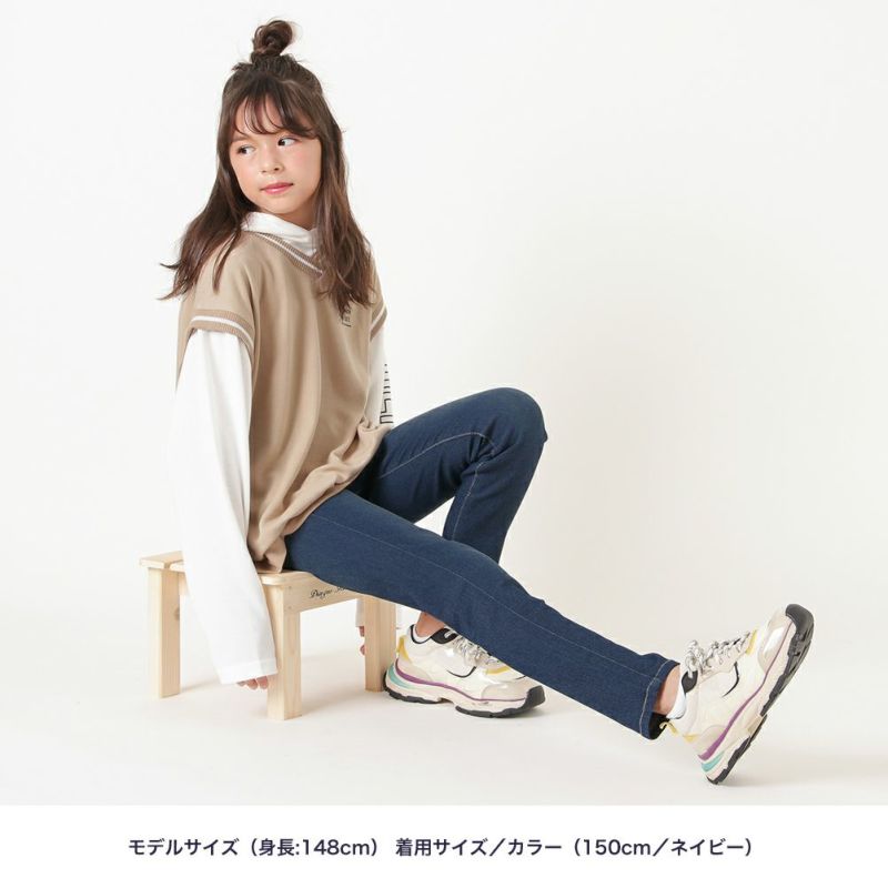 Navy デニムストレッチスキニーパンツ キッズ Navy デニムストレッチスキニーパンツ キッズ