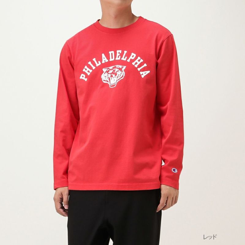 Champion カレッジプリントロングスリーブtシャツ メンズ Champion カレッジプリントロングスリーブtシャツ メンズ