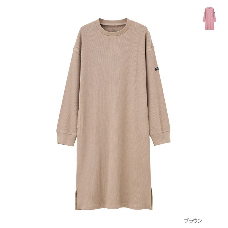 Navy オーガニックコットン ワッフルワンピース キッズ