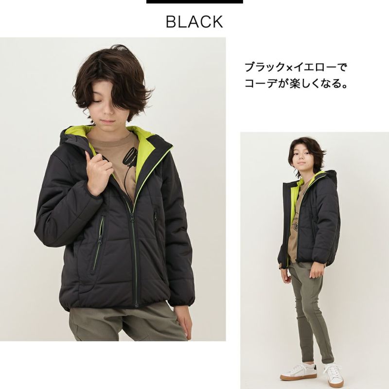 NAVY 防風撥水ストレッチフードブルゾン キッズ NAVY 防風撥水ストレッチフードブルゾン キッズ