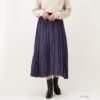 NAVY  ケシプリーツワッシャースカート レディース