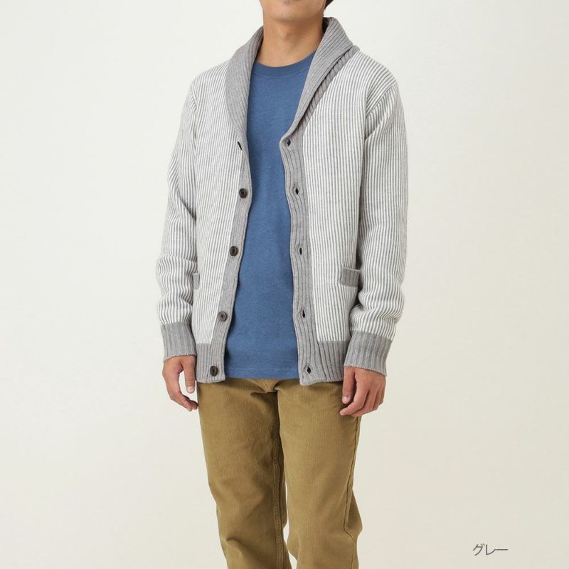Mossimo ストライプショールカーデ メンズ Mossimo ストライプショールカーデ メンズ
