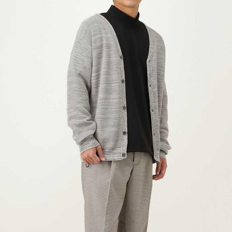NAVY オーガニックコットン グラデニットカーデ メンズ