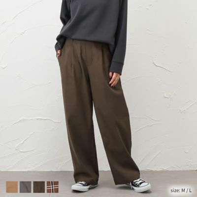 NAVY  Smart & Easy 裏起毛カーブパンツ レディース