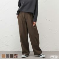 NAVY  Smart & Easy 裏起毛カーブパンツ レディース