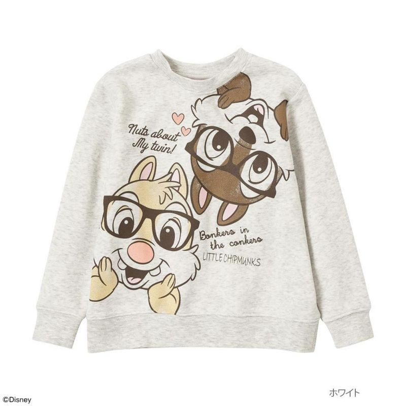 Disney ディズニー チップとデール プリントトレーナー キッズ Disney ディズニー チップとデール プリントトレーナー キッズ