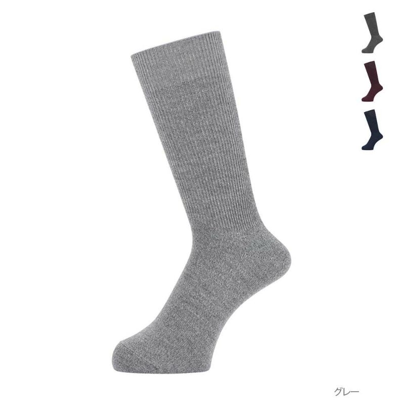 NAVY  クルーソックス 杢無地 メンズ商品画像-1