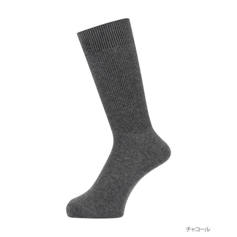 NAVY  クルーソックス 杢無地 メンズ商品画像-2