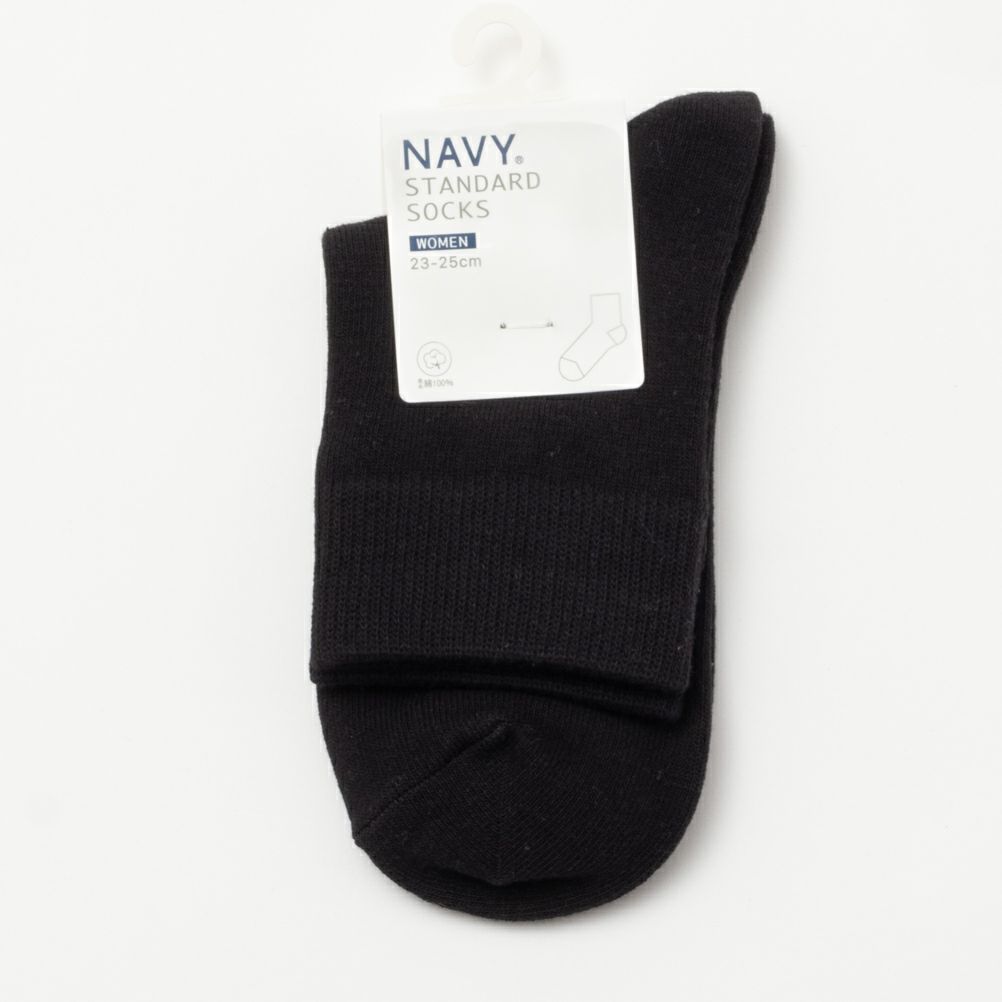 NAVY  クォーターソックス 無地カラー レディース