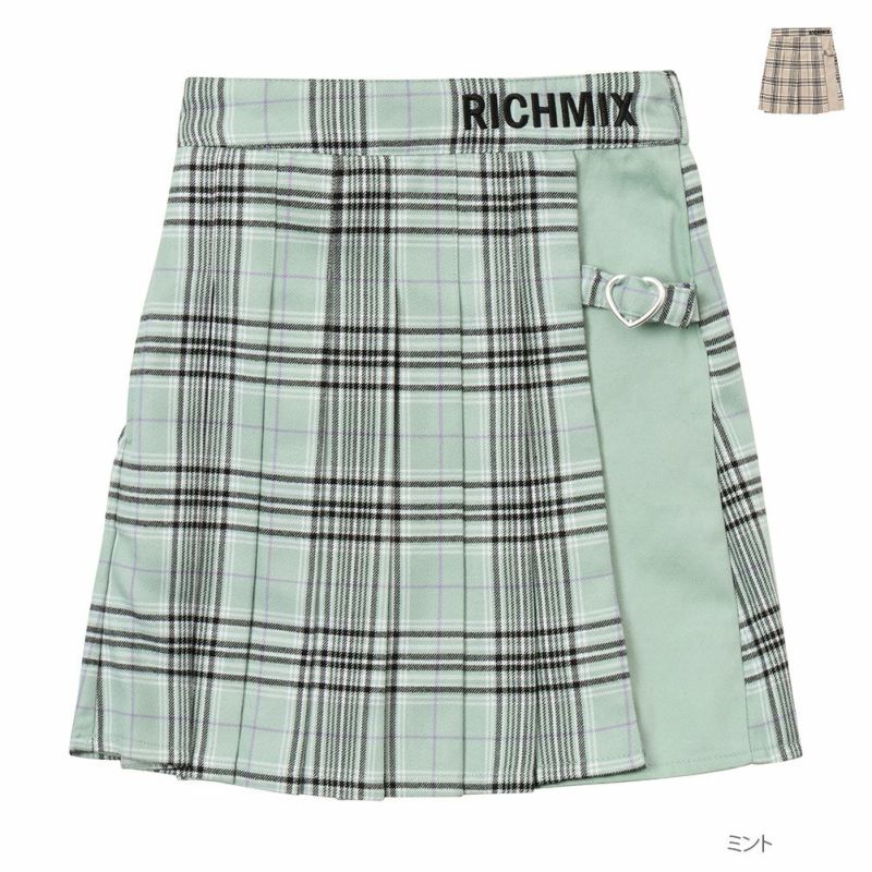 Rich Mix チェックプリーツスカート キッズ Rich Mix チェックプリーツスカート キッズ