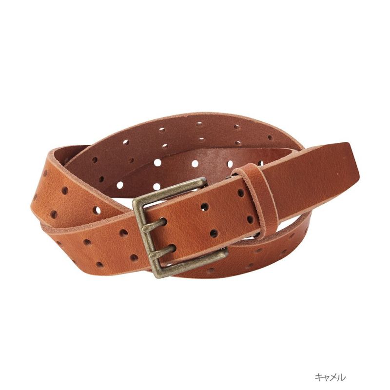 NAVY 35mm幅 Wパンチングベルト商品画像-2