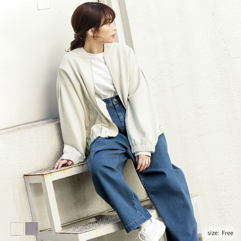 Navy ハンサムスウェット ブルゾン レディース Navy ハンサムスウェット ブルゾン レディース