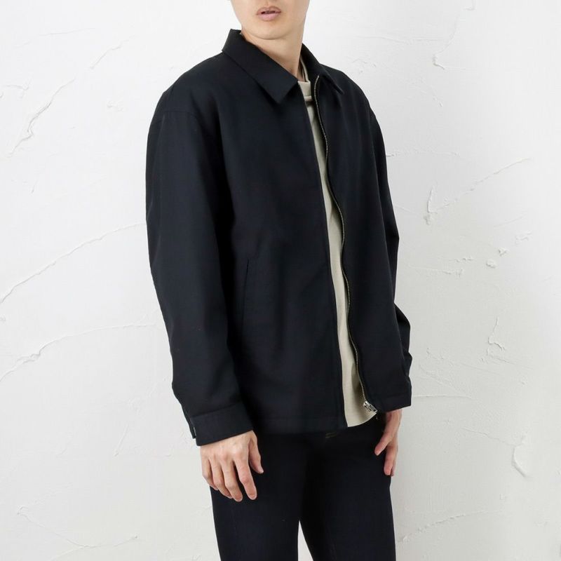 Navy オーガニックコットン ツイルジップジャケット メンズ Navy オーガニックコットン ツイルジップジャケット メンズ