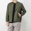 NAVY  裏メッシュボンディング リブショートジャケット メンズ