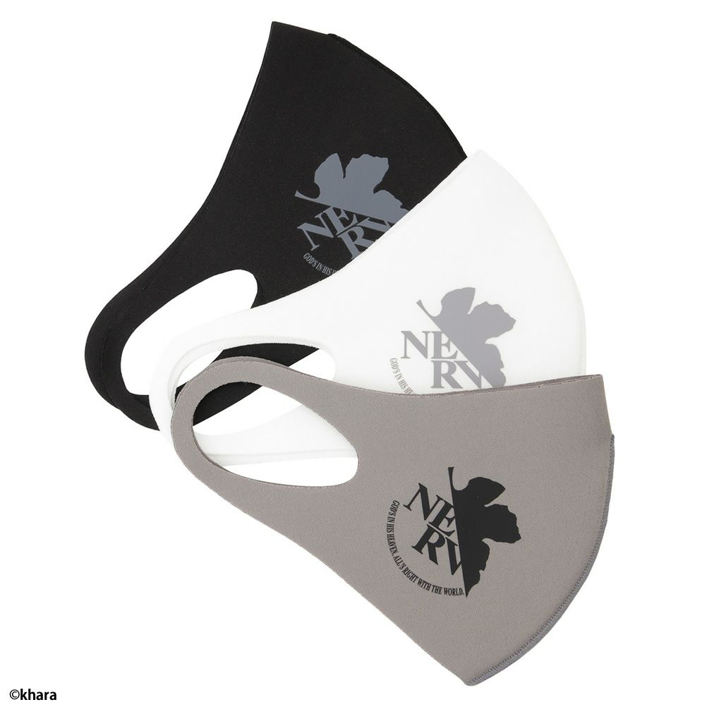 Evangelion エヴァンゲリオン 大人用 ネルフロゴプリントマスク 1枚入り