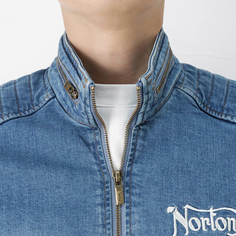 Norton デニムライダースジャケット メンズ