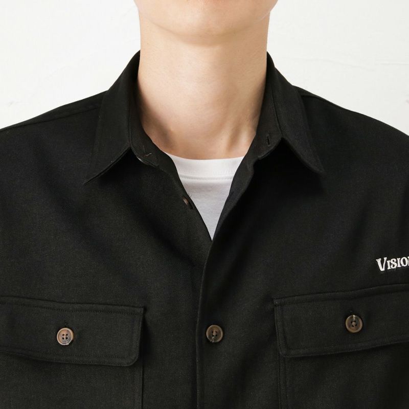 Vision Street Wear スケボーイラスト刺繍シャツ メンズ Vision Street Wear スケボーイラスト刺繍シャツ メンズ