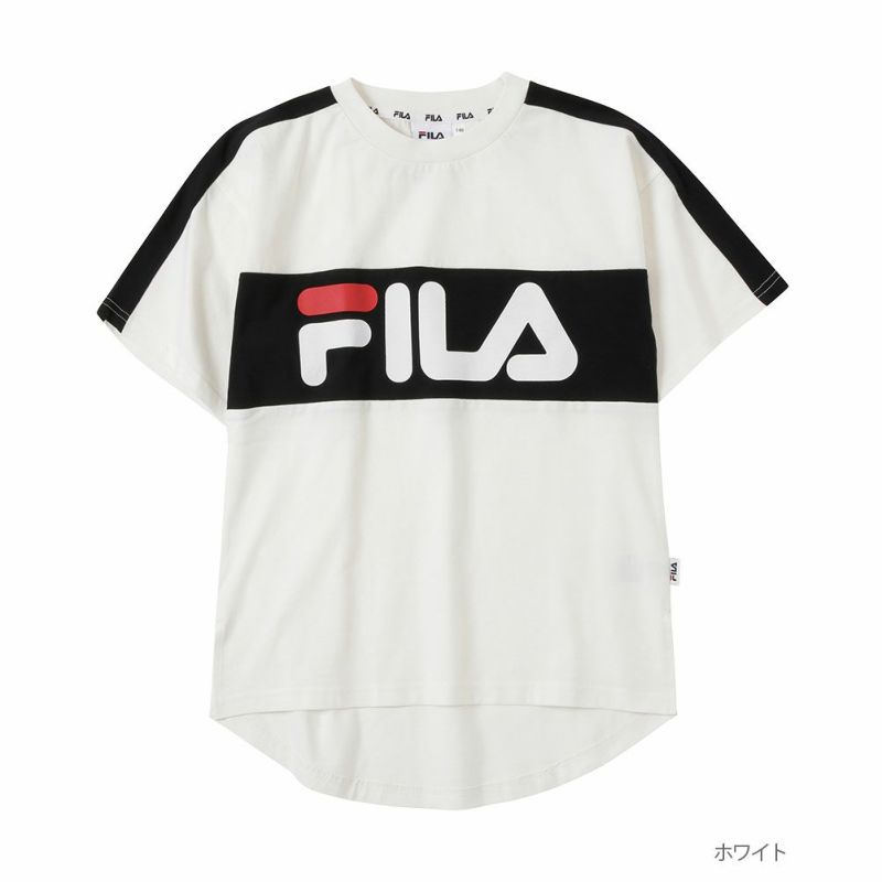 Fila 切替裾ラウンドtシャツ キッズ