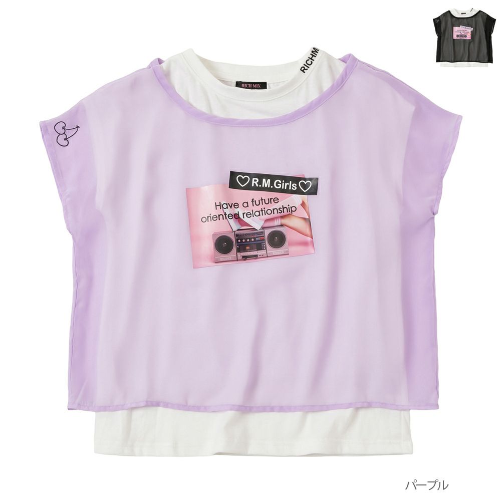 Rich Mix シフォン重ね着風tシャツ キッズ