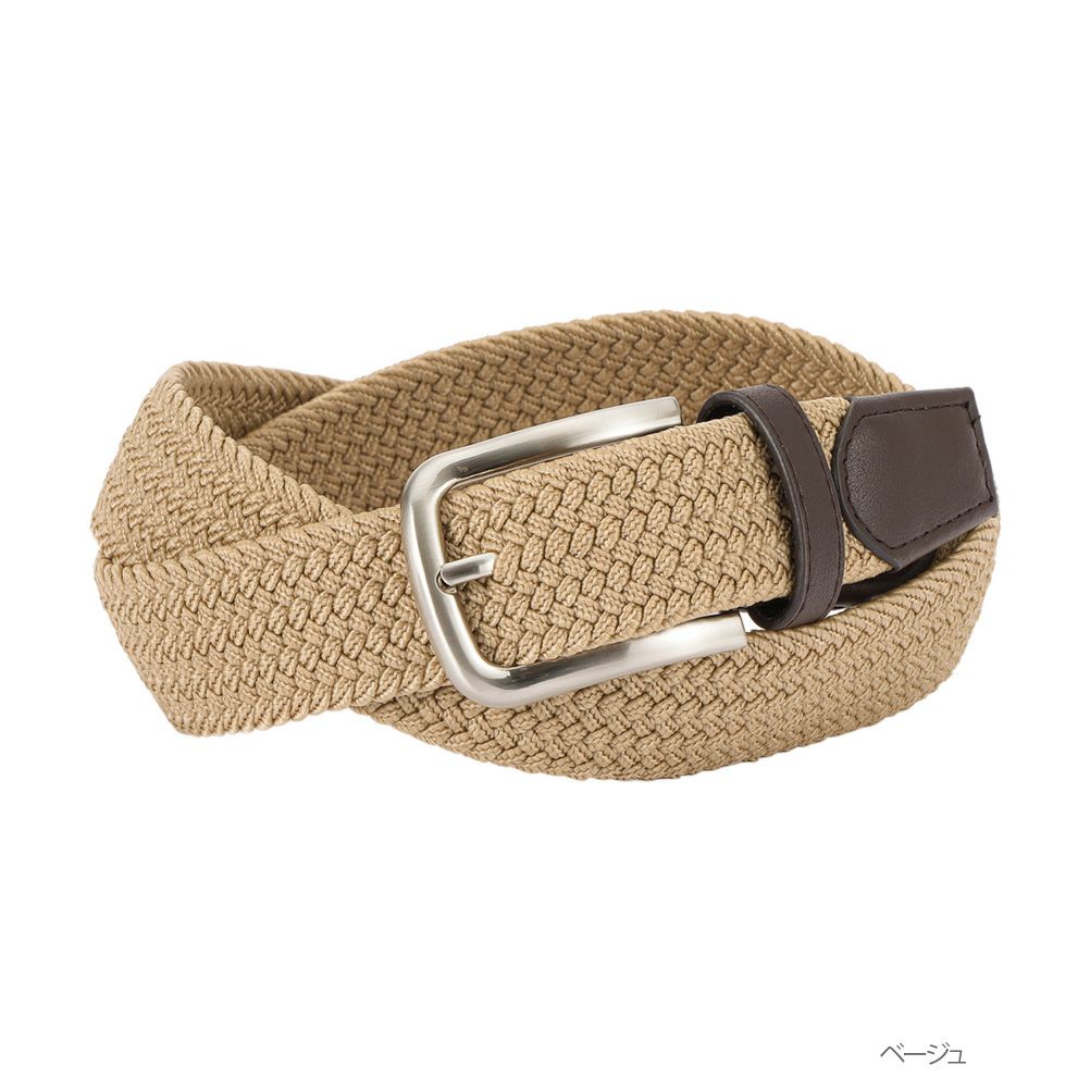 NAVY ゴムメッシュ無地ベルト メンズ