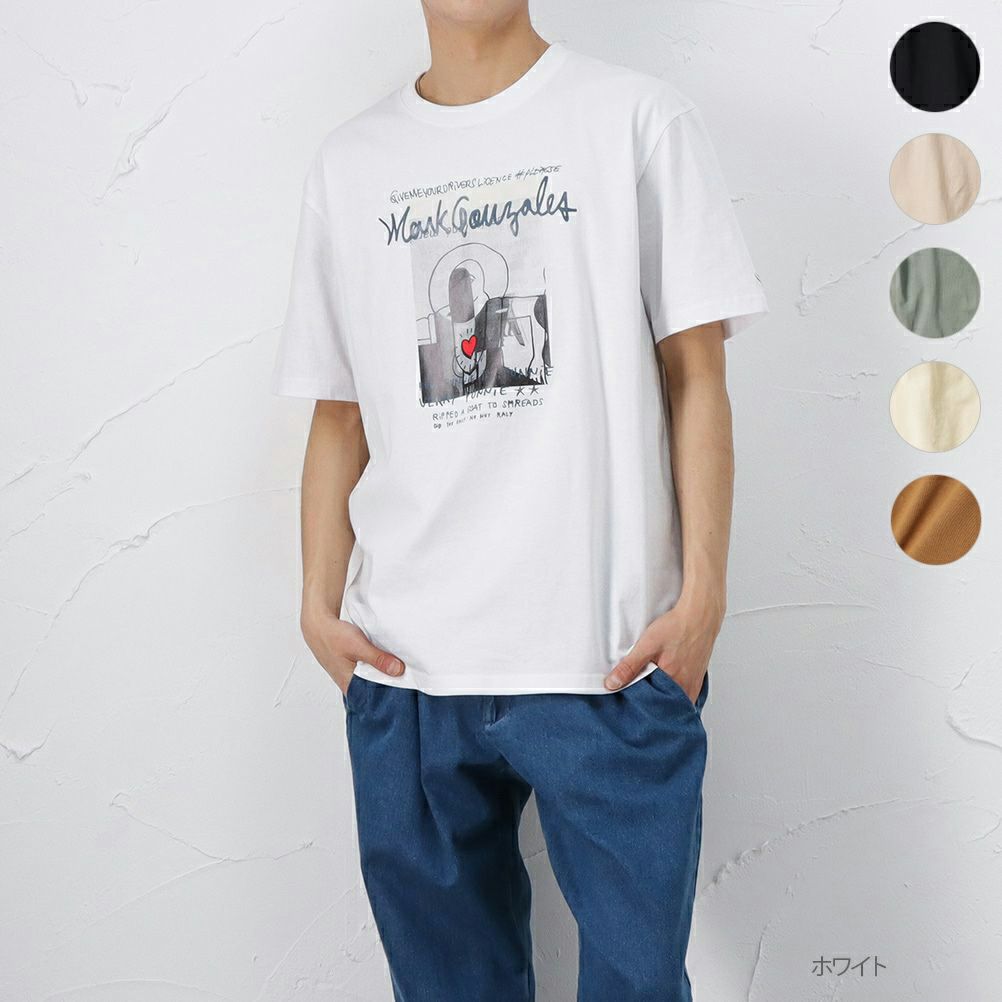 Peanuts スヌーピー サガラ刺繍tシャツ メンズ