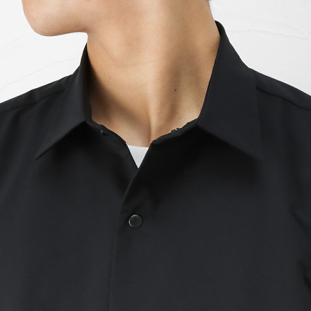 Navy Solotex R ストレッチコーチシャツ メンズ