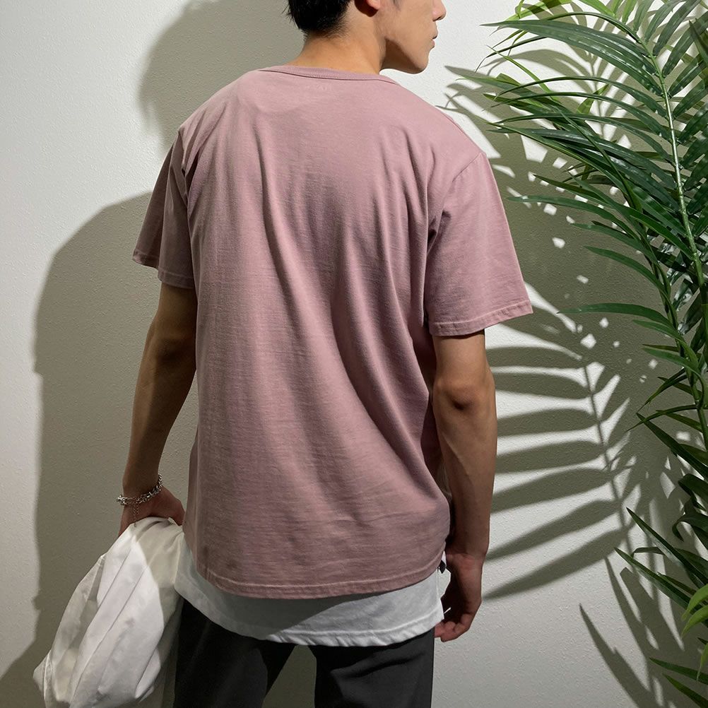 Navy コットン天竺半袖tシャツ メンズ