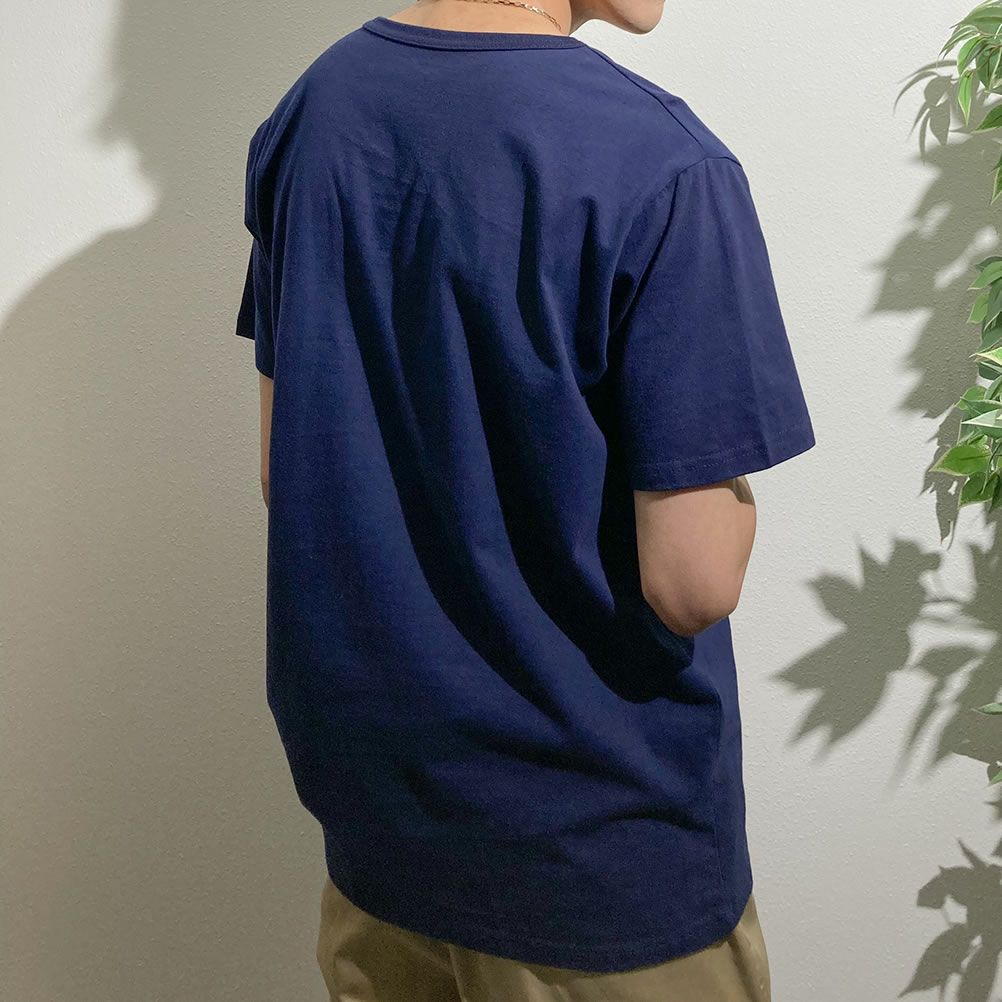 Navy コットン天竺半袖tシャツ メンズ