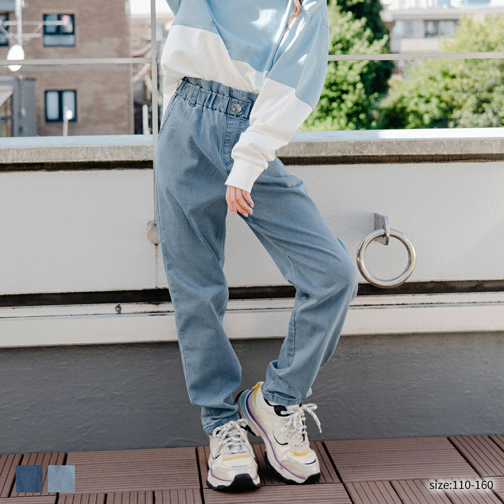 Navy デニムテーパードパンツ キッズ