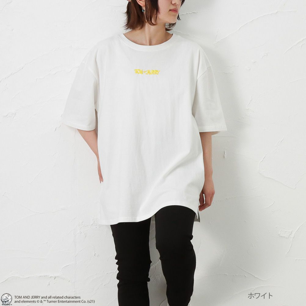 Tom And Jerry プリント5分袖tシャツ レディース