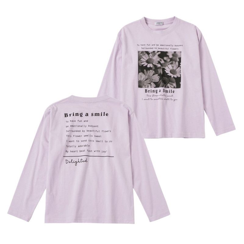 T-GRAPHICS フォトプリントロングスリーブTシャツ キッズ