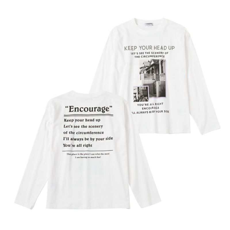 T-GRAPHICS フォトプリントロングスリーブTシャツ キッズ