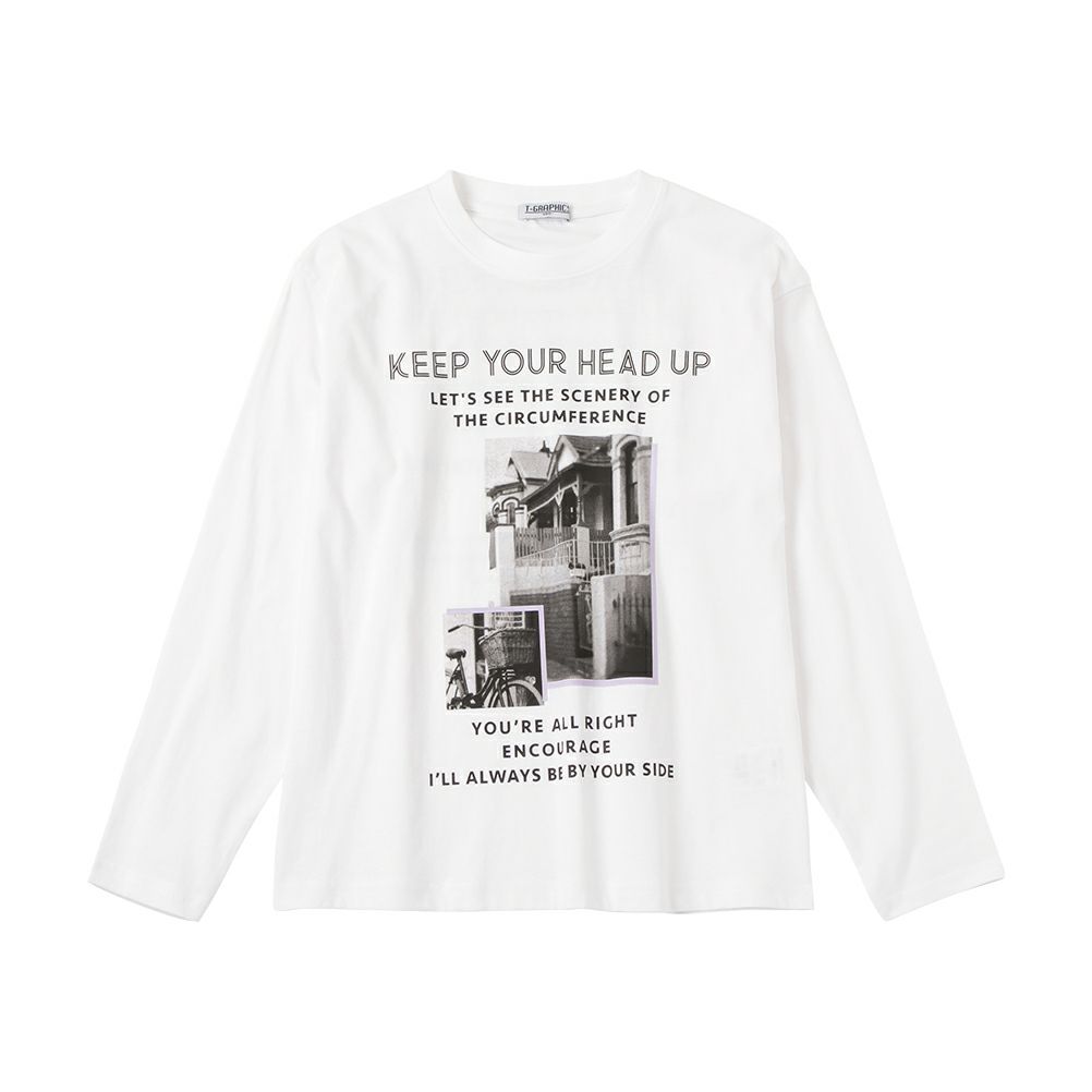 T-GRAPHICS フォトプリントロングスリーブTシャツ キッズ ネコポス 対応商品