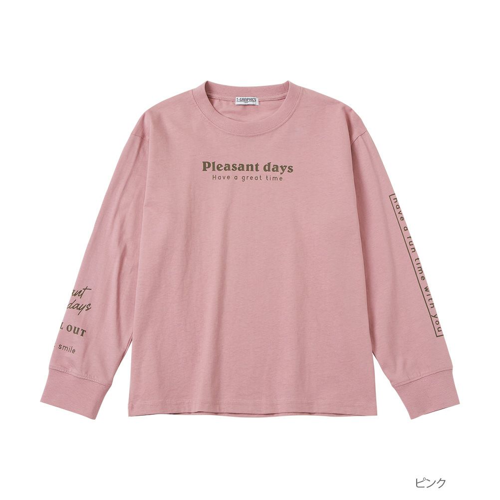 T-GRAPHICS 天竺袖プリントロングスリーブTシャツ キッズ ネコポス 対応商品