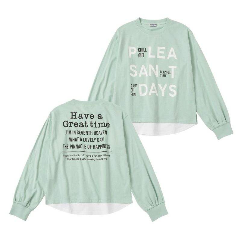 T-GRAPHICS 天竺裾切替ロングスリーブTシャツ キッズ ネコポス 対応商品商品画像-2
