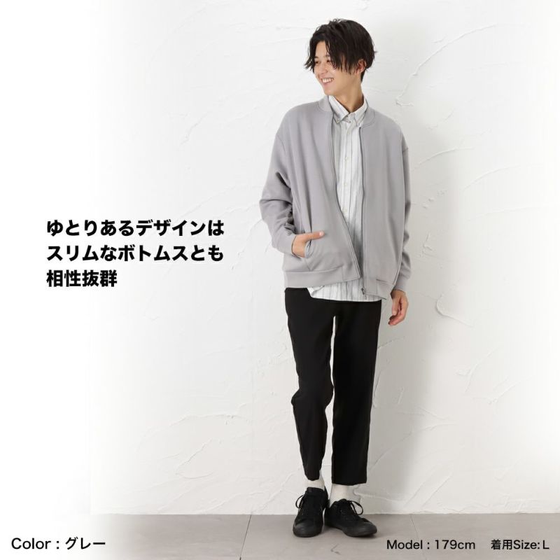 Urban Collection ポンチ素材 ジップブルゾン メンズ