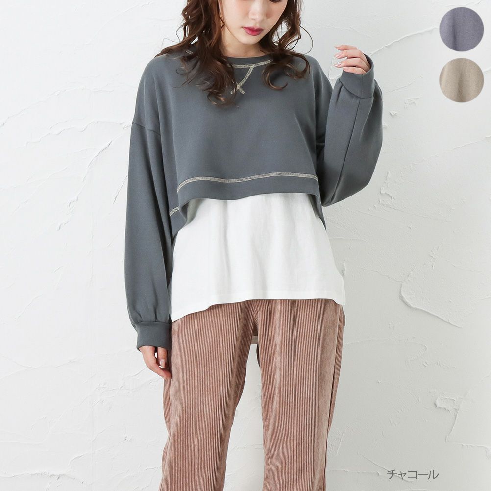 Howdy Marie フェイクレイヤードプルオーバー レディース