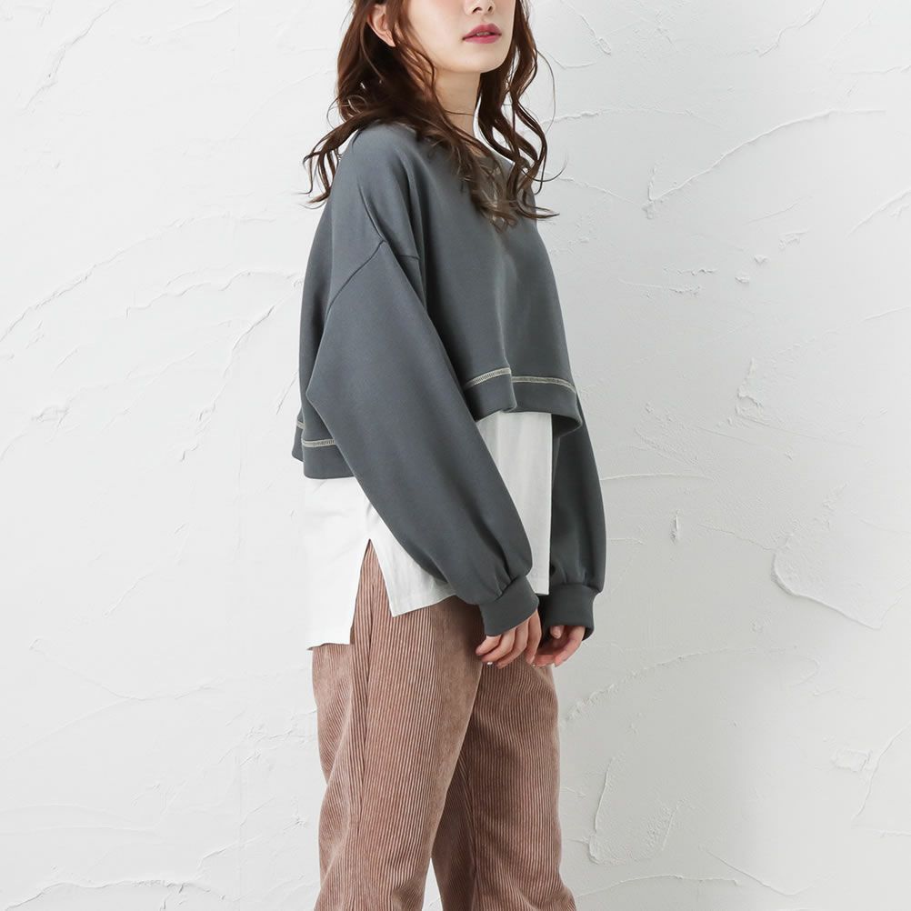 Howdy Marie フェイクレイヤードプルオーバー レディース