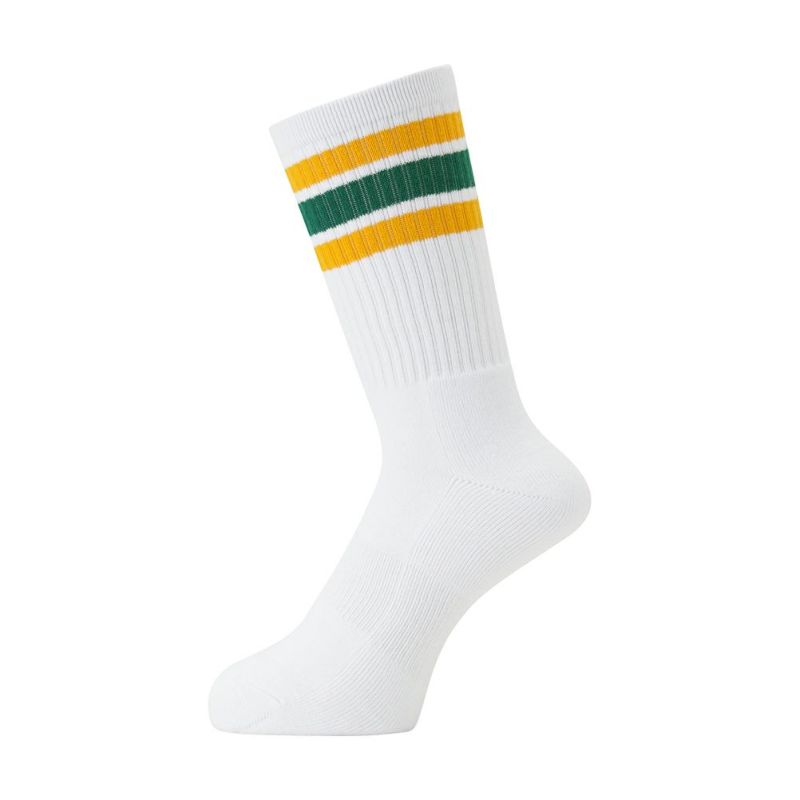 Healthknit クルーソックス 配色ライン 2足組 メンズ