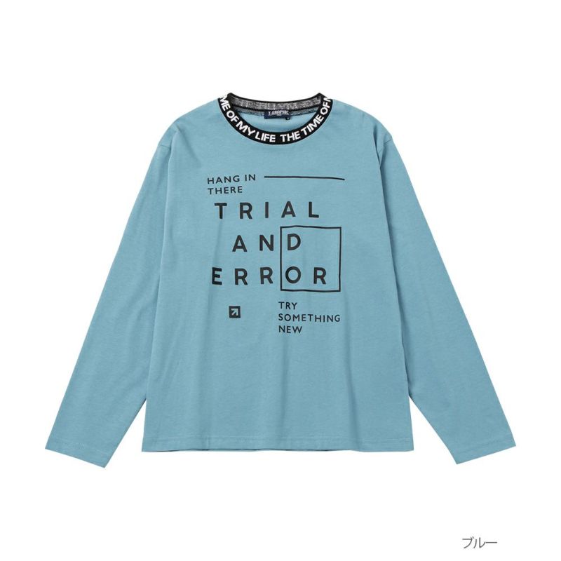 T-GRAPHICS  ネックロゴロングスリーブTシャツ キッズ メール便 対応商品商品画像-2