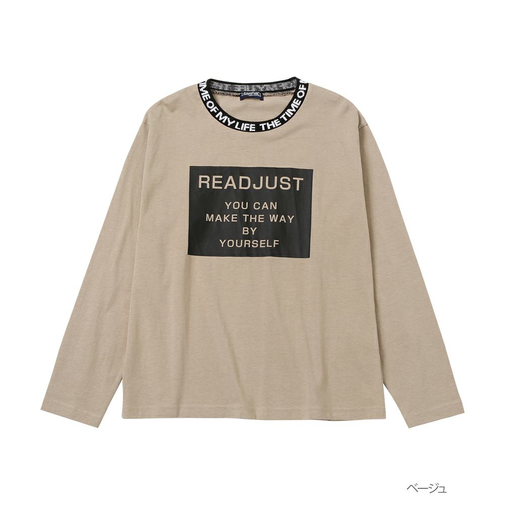 T-GRAPHICS ネックロゴロングスリーブTシャツ キッズ ネコポス 対応商品