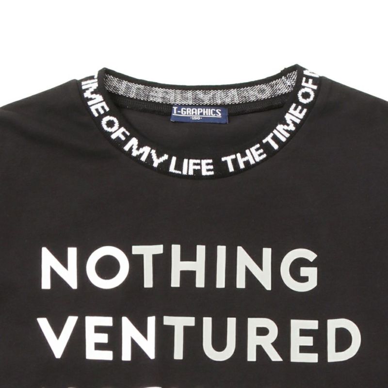 T-GRAPHICS ネックロゴロングスリーブTシャツ キッズ メール便 対応商品商品画像-4