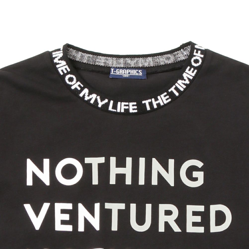 T-GRAPHICS ネックロゴロングスリーブTシャツ キッズ ネコポス 対応商品