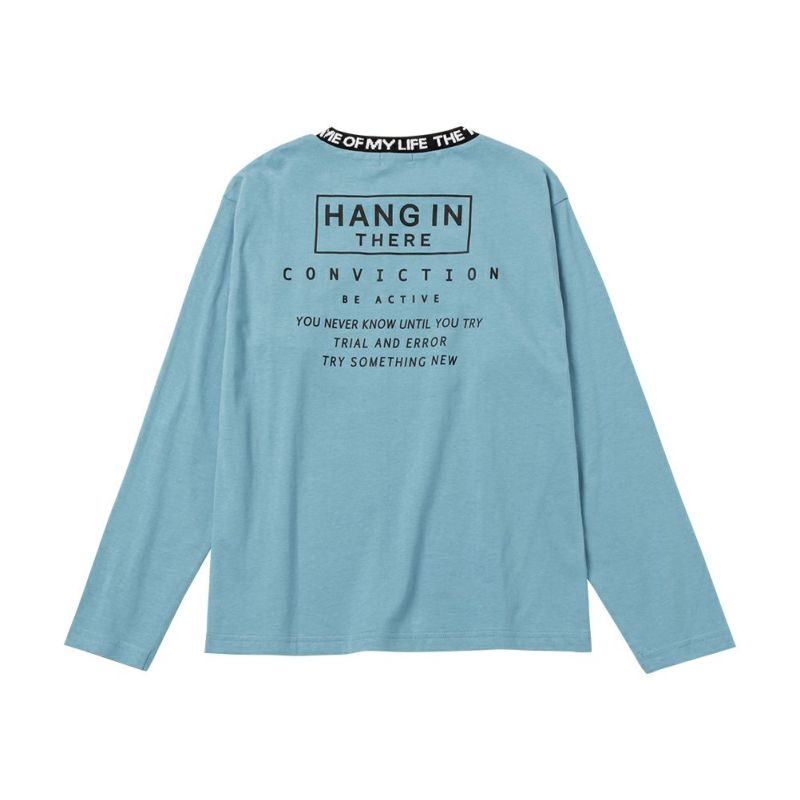 T-GRAPHICS ネックロゴロングスリーブTシャツ キッズ メール便 対応商品商品画像-8